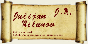 Julijan Milunov vizit kartica